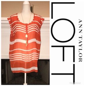 SALE🎉Loft Ann Taylor Stripe Sheer Top
